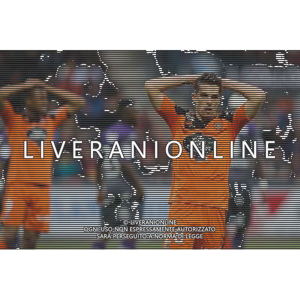 Deception Maxime BARTHELME - 18.04.2015 - Lorient / Toulouse - 33eme journee de Ligue 1 Photo : Vincent Michel / Icon Sport /Agenzia Aldo Liverani sas - ITALY ONLY - EDITORIAL USE ONLY