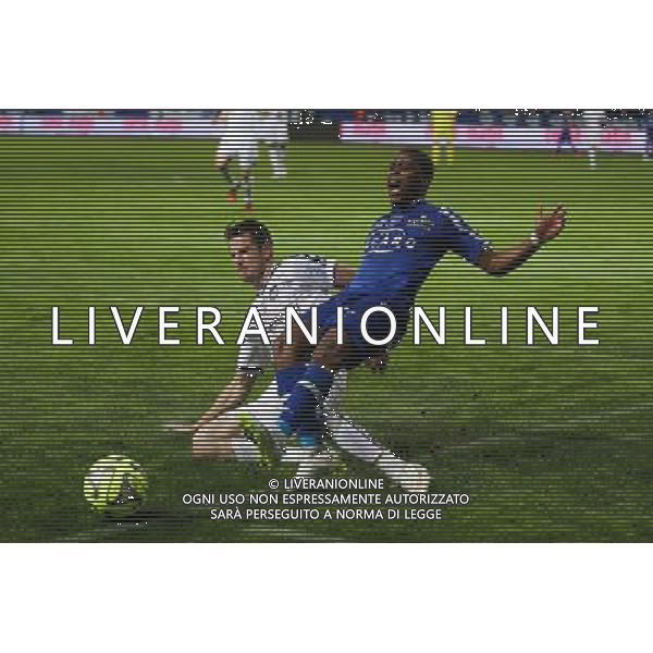 Valetin ROBERGE / Floyd AYITE - 18.04.2015 - Bastia / Reims - 33eme journee de Ligue 1 Photo : Michel Maestracci / Icon Sport AG ALDO LIVERANI SAS ONLY ITALY