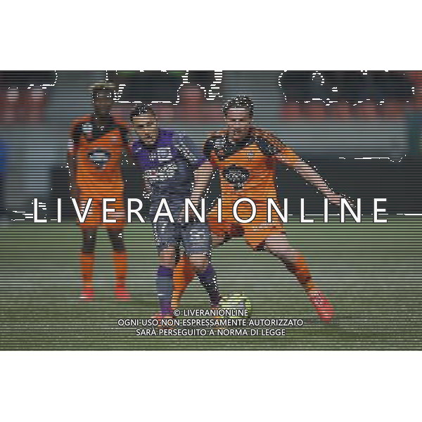 Adrien REGATTIN / Medhi MOSTEFA - 18.04.2015 - Lorient / Toulouse - 33eme journee de Ligue 1 Photo : Vincent Michel / Icon Sport AG ALDO LIVERANI SAS ONLY ITALY