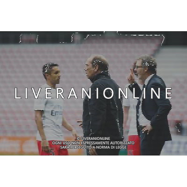 Jean Louis GASSET / MARQUINHOS / Laurent BLANC - 18.04.2015 - Nice / Paris Saint Germain - 33eme journee de Ligue 1 Photo : Serge Haouzi / Icon Sport AG ALDO LIVERANI SAS ONLY ITALY