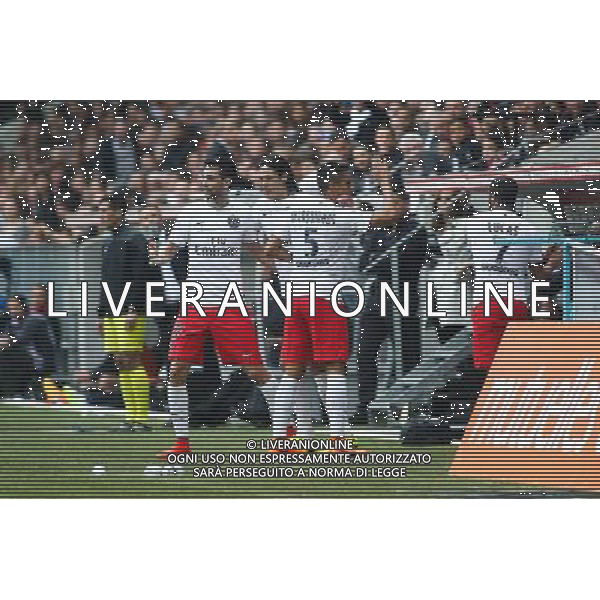 Joie Javier PASTORE - 18.04.2015 - Nice / Paris Saint Germain - 33eme journee de Ligue 1 Photo : Serge Haouzi / Icon Sport AG ALDO LIVERANI SAS ONLY ITALY