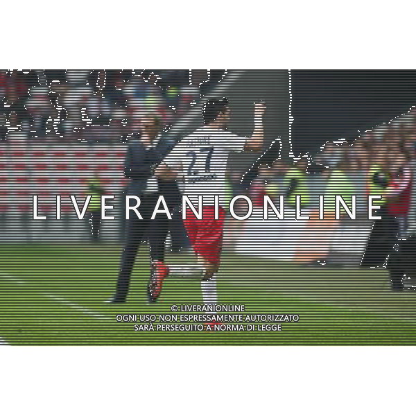 Joie Javier PASTORE - 18.04.2015 - Nice / Paris Saint Germain - 33eme journee de Ligue 1 Photo : Serge Haouzi / Icon Sport AG ALDO LIVERANI SAS ONLY ITALY