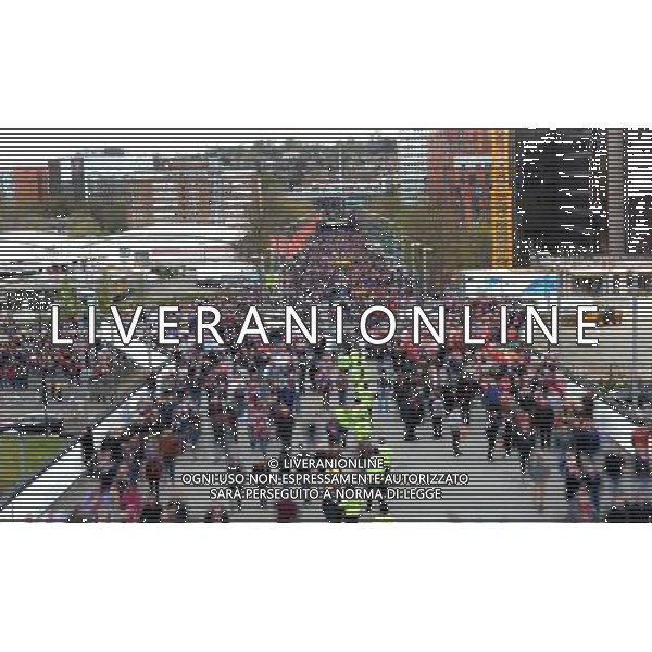 Fans start to make there way up Wembley way Photographer Ian Cook/CameraSport Football - The FA Cup Semi-Final - Aston Villa v Liverpool - Sunday 19th April 2015 - Wembley - London © CameraSport - 43 Linden Ave. Countesthorpe. Leicester. England. LE8 5PG - Tel: +44 (0) 116 277 4147 - admin@camerasport.com - www.camerasport.com AG ALDO LIVERANI SAS ONLY ITALY