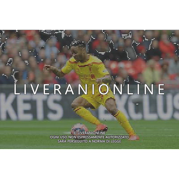 LiverpoolÕs Raheem Sterling in action during todays match Photographer Ian Cook/CameraSport Football - The FA Cup Semi-Final - Aston Villa v Liverpool - Sunday 19th April 2015 - Wembley - London © CameraSport - 43 Linden Ave. Countesthorpe. Leicester. England. LE8 5PG - Tel: +44 (0) 116 277 4147 - admin@camerasport.com - www.camerasport.com AG ALDO LIVERANI SAS ONLY ITALY