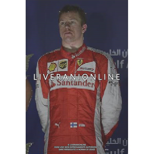 2nd place Kimi Raikkonen (FIN) Ferrari. 19.04.2015. Formula 1 World Championship, Rd 4, Bahrain Grand Prix, Sakhir, Bahrain, Race Day. /Agenzia Aldo Liverani sas - ITALY ONLY - EDITORIAL USE ONLY - GARA