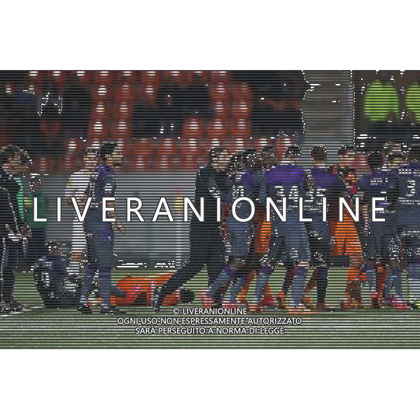 Altercation - 18.04.2015 - Lorient / Toulouse - 33eme journee de Ligue 1 Photo : Vincent Michel / Icon Sport /Agenzia Aldo Liverani sas - ITALY ONLY - EDITORIAL USE ONLY