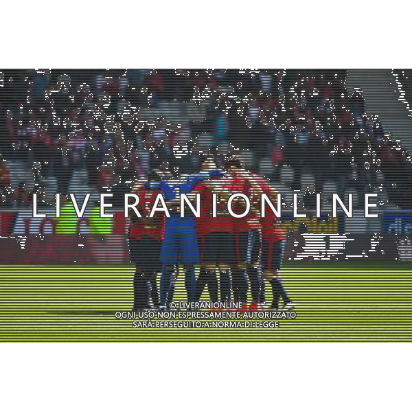 Groupe Lille - une minute de silence pour Chloe - 19.04.2015 - Lille / Bordeaux - 33eme journee de Ligue 1 Photo : Dave Winter / Icon Sport /Agenzia Aldo Liverani sas - ITALY ONLY - EDITORIAL USE ONLY