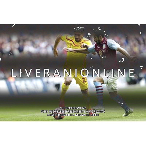 Liverpool\'s Emre Can vies for possession with Aston Villa\'s Kieran Richardson Photographer Craig Mercer/CameraSport Football - The FA Cup Semi-Final - Aston Villa v Liverpool - Sunday 19th April 2015 - Wembley - London © CameraSport - 43 Linden Ave. Countesthorpe. Leicester. England. LE8 5PG - Tel: +44 (0) 116 277 4147 - admin@camerasport.com - www.camerasport.com /Agenzia Aldo Liverani Sas - ITALY ONLY - EDITORIAL USE ONLY
