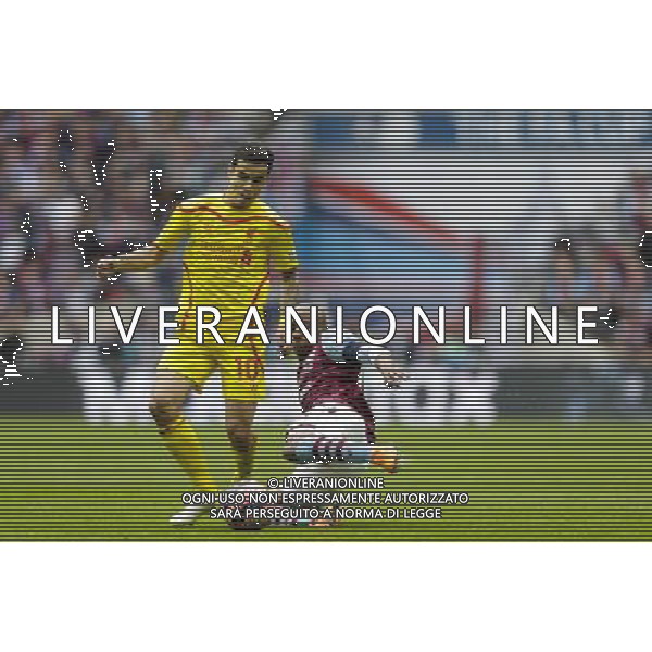 Liverpool\'s Philippe Coutinho is fouled by Aston Villa\'s Fabian Delph, for which he receives a yellow card Photographer Craig Mercer/CameraSport Football - The FA Cup Semi-Final - Aston Villa v Liverpool - Sunday 19th April 2015 - Wembley - London © CameraSport - 43 Linden Ave. Countesthorpe. Leicester. England. LE8 5PG - Tel: +44 (0) 116 277 4147 - admin@camerasport.com - www.camerasport.com /Agenzia Aldo Liverani Sas - ITALY ONLY - EDITORIAL USE ONLY