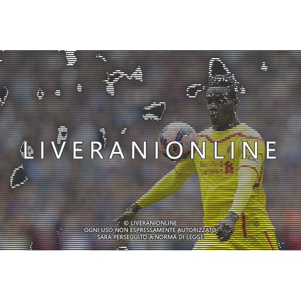 Liverpool\'s Mario Balotelli in action during todays match Photographer Craig Mercer/CameraSport Football - The FA Cup Semi-Final - Aston Villa v Liverpool - Sunday 19th April 2015 - Wembley - London © CameraSport - 43 Linden Ave. Countesthorpe. Leicester. England. LE8 5PG - Tel: +44 (0) 116 277 4147 - admin@camerasport.com - www.camerasport.com /Agenzia Aldo Liverani Sas - ITALY ONLY - EDITORIAL USE ONLY