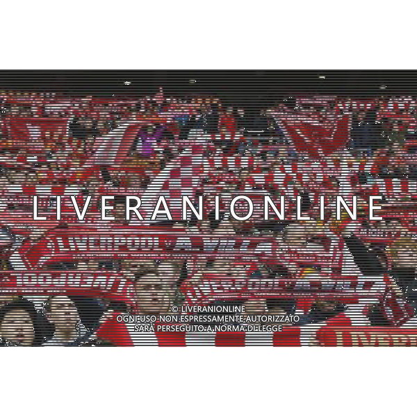 Liverpool fans during the match Photographer Craig Mercer/CameraSport Football - The FA Cup Semi-Final - Aston Villa v Liverpool - Sunday 19th April 2015 - Wembley - London © CameraSport - 43 Linden Ave. Countesthorpe. Leicester. England. LE8 5PG - Tel: +44 (0) 116 277 4147 - admin@camerasport.com - www.camerasport.com /Agenzia Aldo Liverani Sas - ITALY ONLY - EDITORIAL USE ONLY