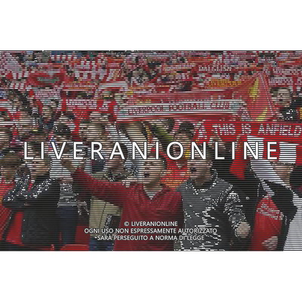 Liverpool fans during the match Photographer Craig Mercer/CameraSport Football - The FA Cup Semi-Final - Aston Villa v Liverpool - Sunday 19th April 2015 - Wembley - London © CameraSport - 43 Linden Ave. Countesthorpe. Leicester. England. LE8 5PG - Tel: +44 (0) 116 277 4147 - admin@camerasport.com - www.camerasport.com /Agenzia Aldo Liverani Sas - ITALY ONLY - EDITORIAL USE ONLY