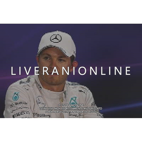 Nico Rosberg (GER) Mercedes AMG F1 in the FIA Press Conference. 18.04.2015. Formula 1 World Championship, Rd 4, Bahrain Grand Prix, Sakhir, Bahrain, Qualifying Day. AG ALDO LIVERANI SAS ONLY ITALY