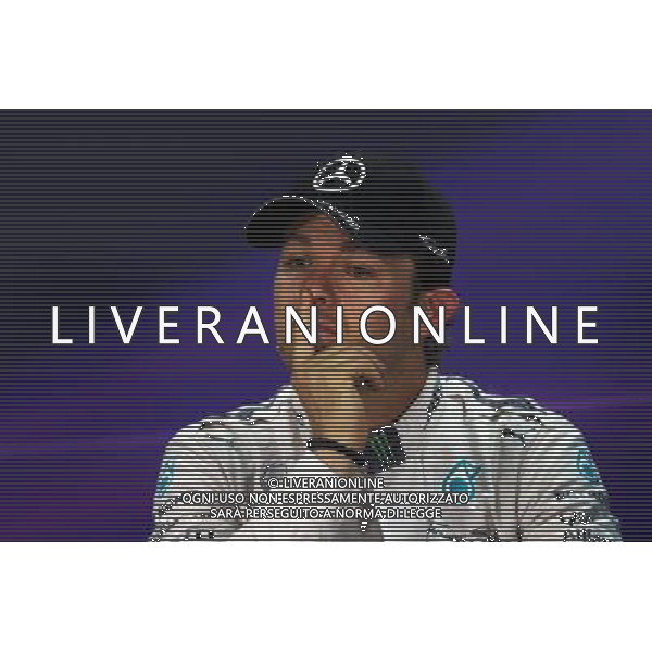 Nico Rosberg (GER) Mercedes AMG F1 in the post race FIA Press Conference. 19.04.2015. Formula 1 World Championship, Rd 4, Bahrain Grand Prix, Sakhir, Bahrain, Race Day. AG ALDO LIVERANI SAS ONLY ITALY