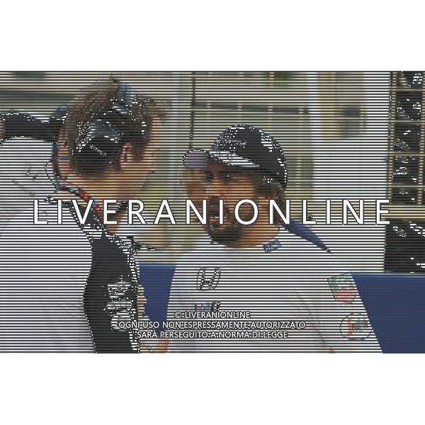 Fernando Alonso (ESP) McLaren on the grid. 19.04.2015. Formula 1 World Championship, Rd 4, Bahrain Grand Prix, Sakhir, Bahrain, Race Day. AG ALDO LIVERANI SAS ONLY ITALY