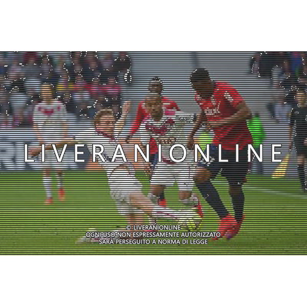 Clement CHANTOME / Divock ORIGI - 19.04.2015 - Lille / Bordeaux - 33eme journee de Ligue 1 Photo : Dave Winter / Icon Sport AG ALDO LIVERANI SAS ONLY ITALY