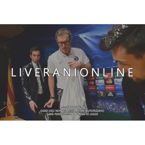 Yann GUERIN / Laurent BLANC / Javier PASTORE - 20.04.2015 - Conference de Presse du Paris Saint Germain - Champions League Photo : Dave Winter / Icon Sport AG ALDO LIVERANI SAS ONLY ITALY