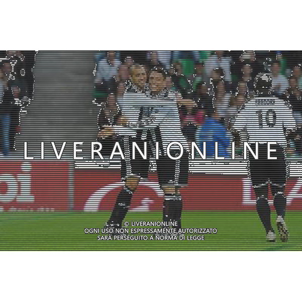 David TREZEGUET / RONALDO - 20.04.2015 - Match contre la Pauvrete - Saint Etienne Photo : Jean Paul Thomas / Icon Sport *** Local Caption *** AG ALDO LIVERANI SAS ONLY ITALY *** Local Caption *** AG ALDO LIVERANI SAS ONLY ITALY