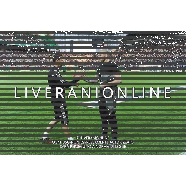 Fabrice GRANGE / Stephane RUFFIER - 20.04.2015 - Match contre la Pauvrete - Saint Etienne Photo : Jean Paul Thomas / Icon Sport *** Local Caption *** AG ALDO LIVERANI SAS ONLY ITALY *** Local Caption *** AG ALDO LIVERANI SAS ONLY ITALY