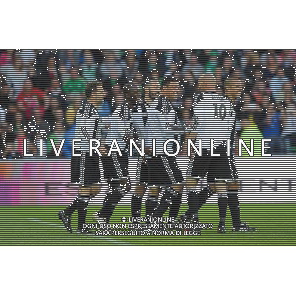 Joie Clarence SEEDORF / RONALDO / Zinedine ZIDANE / David TREZEGUET - 20.04.2015 - Match contre la Pauvrete - Saint Etienne Photo : Jean Paul Thomas / Icon Sport *** Local Caption *** AG ALDO LIVERANI SAS ONLY ITALY *** Local Caption *** AG ALDO LIVERANI SAS ONLY ITALY