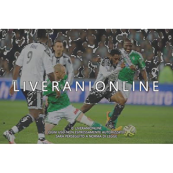Jonathan BRISON / Jay Jay OKOCHA - 20.04.2015 - Match contre la Pauvrete - Saint Etienne Photo : Jean Paul Thomas / Icon Sport *** Local Caption *** AG ALDO LIVERANI SAS ONLY ITALY *** Local Caption *** AG ALDO LIVERANI SAS ONLY ITALY