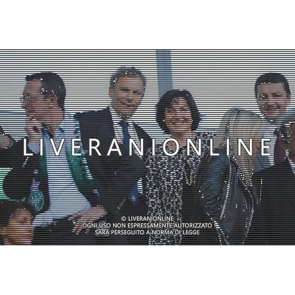Roland ROMEYER / Annick GIRARDIN - 20.04.2015 - Match contre la Pauvrete - Saint Etienne Photo : Jean Paul Thomas / Icon Sport *** Local Caption *** AG ALDO LIVERANI SAS ONLY ITALY *** Local Caption *** AG ALDO LIVERANI SAS ONLY ITALY