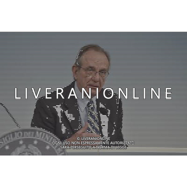 Roma - 21/04/2015 - Palazzo Chigi - Conferenza stampa dopo il Consiglio dei ministri - nella foto: Pier Carlo Padoan /Ph. Fabrizio Corradetti - Ag. Aldo Liverani sas