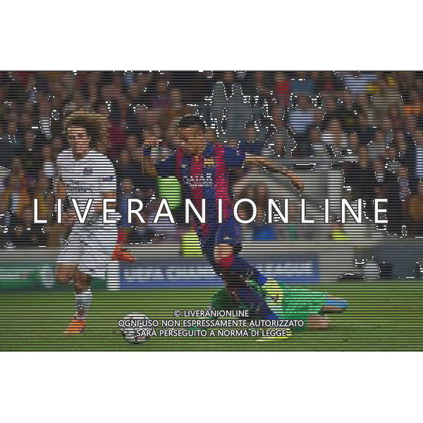 Goal NEYMAR JR / Salvatore SIRIGU / David LUIZ - 21.04.2015 - Barcelone / Paris Saint Germain - 1/4Finale Retour Champions League Photo : Dave Winter / Icon Sport AG ALDO LIVERANI SAS ONLY ITALY