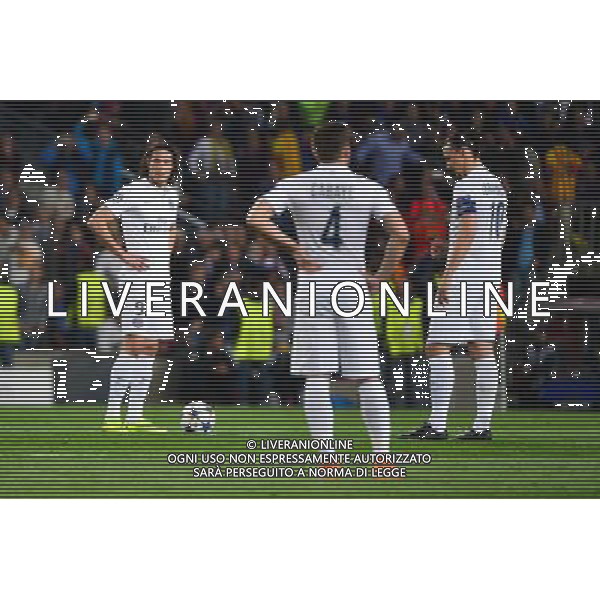 Deception PSG - Edinson CAVANI / Zlatan IBRAHIMOVIC - 21.04.2015 - Barcelone / Paris Saint Germain - 1/4Finale Retour Champions League Photo : Dave Winter / Icon Sport AG ALDO LIVERANI SAS ONLY ITALY