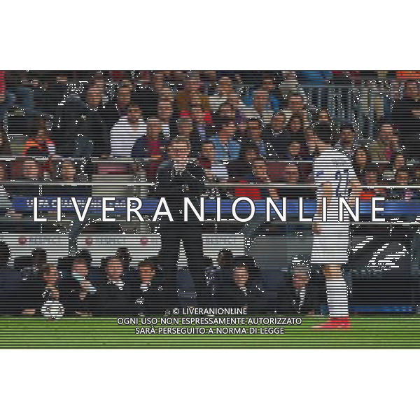 Laurent BLANC / Javier PASTORE - 21.04.2015 - Barcelone / Paris Saint Germain - 1/4Finale Retour Champions League Photo : Dave Winter / Icon Sport AG ALDO LIVERANI SAS ONLY ITALY