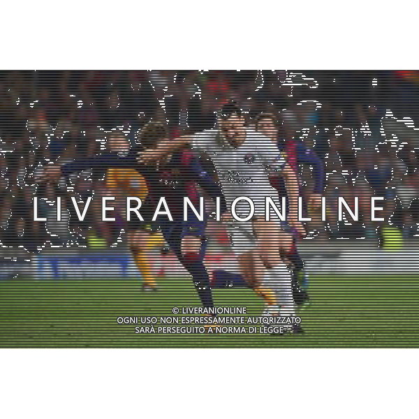 Zlatan IBRAHIMOVIC / Gerard PIQUE - 21.04.2015 - Barcelone / Paris Saint Germain - 1/4Finale Retour Champions League Photo : Dave Winter / Icon Sport AG ALDO LIVERANI SAS ONLY ITALY