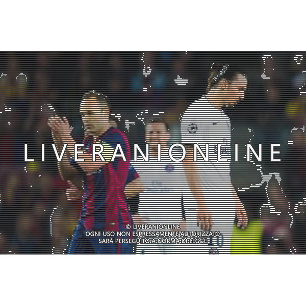 Deception Zlatan Ibrahimovic - 21.04.2015 - Barcelone / Paris Saint Germain - 1/4Finale Retour Champions League Photo : Stiller / Bildbyran / Icon Sport AG ALDO LIVERANI SAS ONLY ITALY