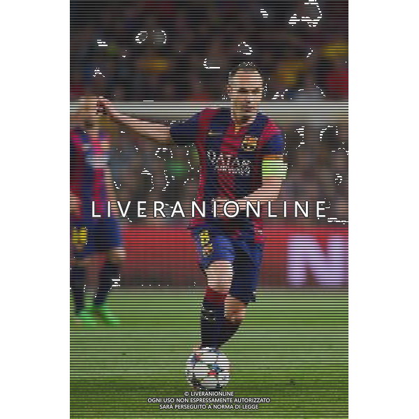 Andres INIESTA - 21.04.2015 - Barcelone / Paris Saint Germain - 1/4Finale Retour Champions League Photo : Dave Winter / Icon Sport AG ALDO LIVERANI SAS ONLY ITALY