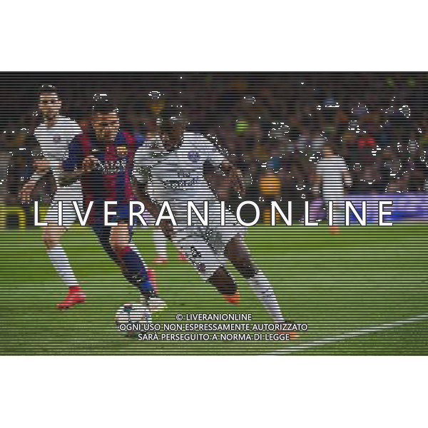Blaise MATUIDI / Dani ALVES - 21.04.2015 - Barcelone / Paris Saint Germain - 1/4Finale Retour Champions League Photo : Dave Winter / Icon Sport AG ALDO LIVERANI SAS ONLY ITALY