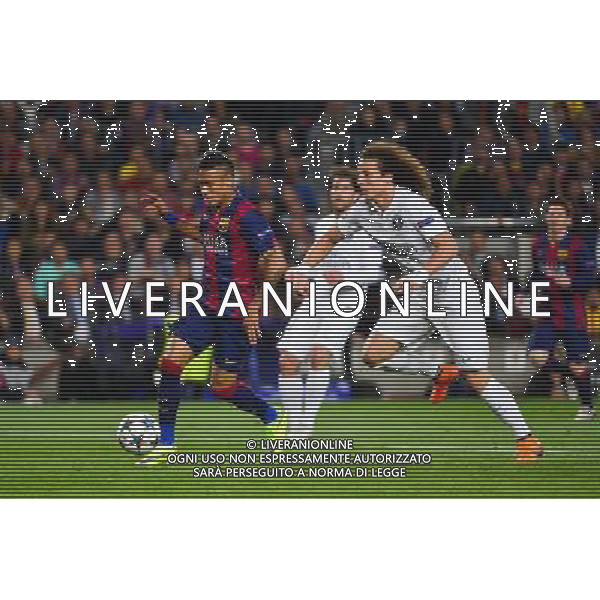 NEYMAR / David LUIZ - 21.04.2015 - Barcelone / Paris Saint Germain - 1/4Finale Retour Champions League Photo : Dave Winter / Icon Sport AG ALDO LIVERANI SAS ONLY ITALY
