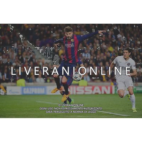 Gerard PIQUE - 21.04.2015 - Barcelone / Paris Saint Germain - 1/4Finale Retour Champions League Photo : Dave Winter / Icon Sport AG ALDO LIVERANI SAS ONLY ITALY