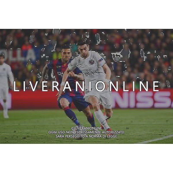 Javier PASTORE / Dani ALVES - 21.04.2015 - Barcelone / Paris Saint Germain - 1/4Finale Retour Champions League Photo : Dave Winter / Icon Sport AG ALDO LIVERANI SAS ONLY ITALY