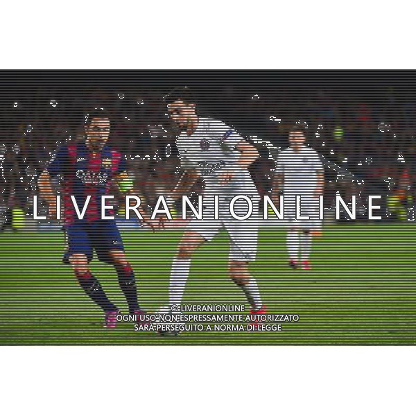 Javier PASTORE / XAVI - 21.04.2015 - Barcelone / Paris Saint Germain - 1/4Finale Retour Champions League Photo : Dave Winter / Icon Sport AG ALDO LIVERANI SAS ONLY ITALY