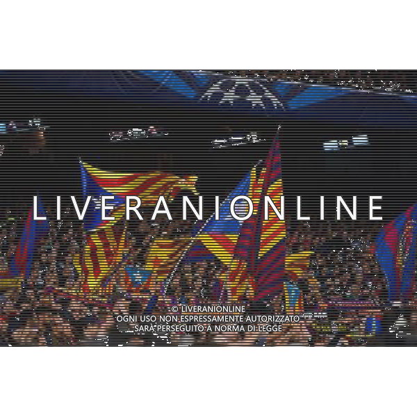 Supporter Barcelone - 21.04.2015 - Barcelone / Paris Saint Germain - 1/4Finale Retour Champions League Photo : Dave Winter / Icon Sport AG ALDO LIVERANI SAS ONLY ITALY