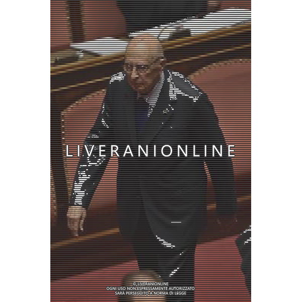 Comunicazione del Premier Matteo Renzi alla Camera e al Senato in vista del Consiglio Europeo Straordinario, Roma 22 aprile 2015 nella foto Giorgio Napolitano ©Corradetti/Agenzia Aldo Liverani sas