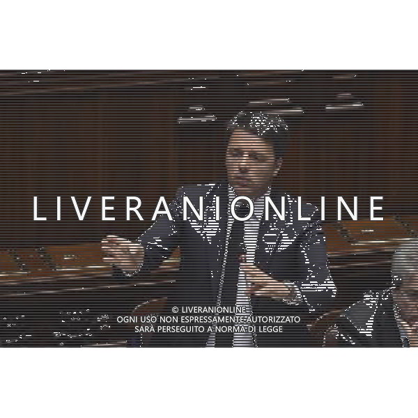 Comunicazione del Premier Matteo Renzi alla Camera e al Senato in vista del Consiglio Europeo Straordinario, Roma 22 aprile 2015 nella foto Matteo Renzi ©Corradetti/Agenzia Aldo Liverani sas