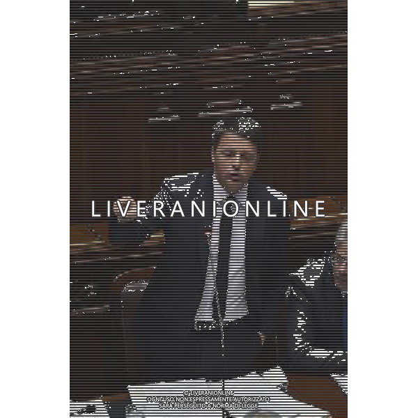 Comunicazione del Premier Matteo Renzi alla Camera e al Senato in vista del Consiglio Europeo Straordinario, Roma 22 aprile 2015 nella foto Matteo Renzi ©Corradetti/Agenzia Aldo Liverani sas