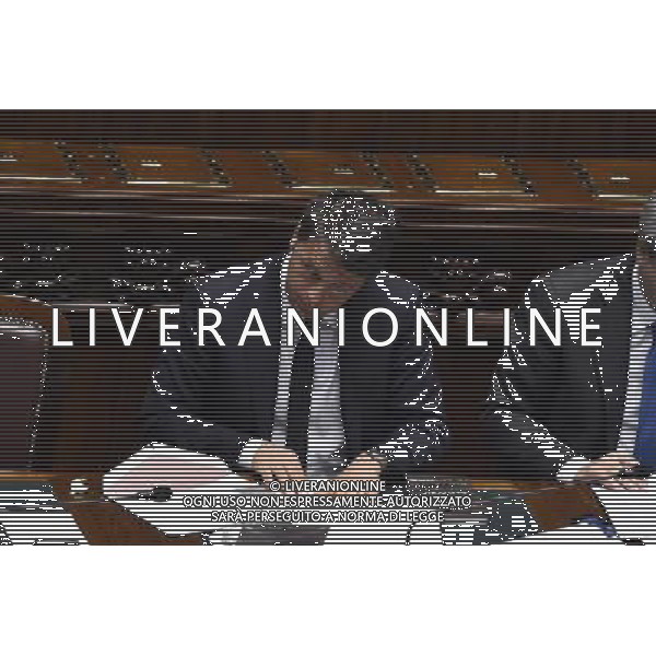 Comunicazione del Premier Matteo Renzi alla Camera e al Senato in vista del Consiglio Europeo Straordinario, Roma 22 aprile 2015 nella foto Matteo Renzi ©Corradetti/Agenzia Aldo Liverani sas