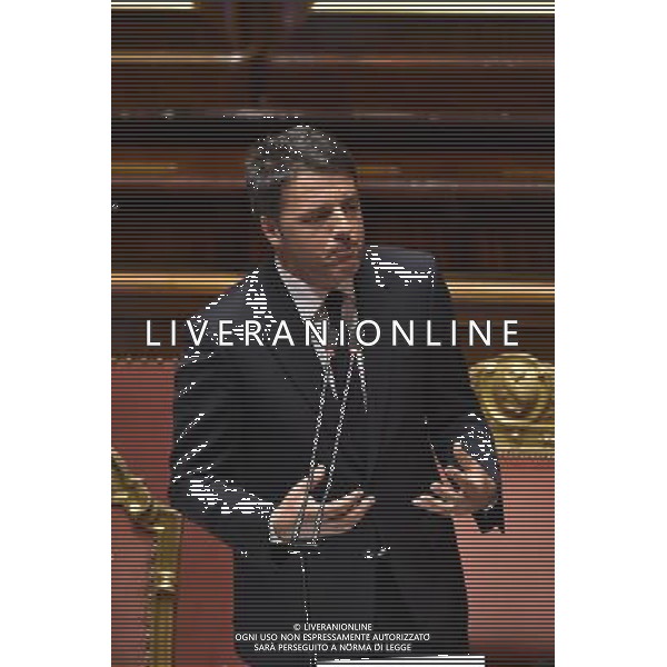 Comunicazione del Premier Matteo Renzi alla Camera e al Senato in vista del Consiglio Europeo Straordinario, Roma 22 aprile 2015 nella foto Matteo Renzi ©Corradetti/Agenzia Aldo Liverani sas