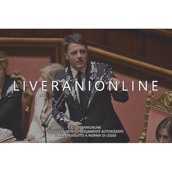 Comunicazione del Premier Matteo Renzi alla Camera e al Senato in vista del Consiglio Europeo Straordinario, Roma 22 aprile 2015 nella foto Matteo Renzi ©Corradetti/Agenzia Aldo Liverani sas