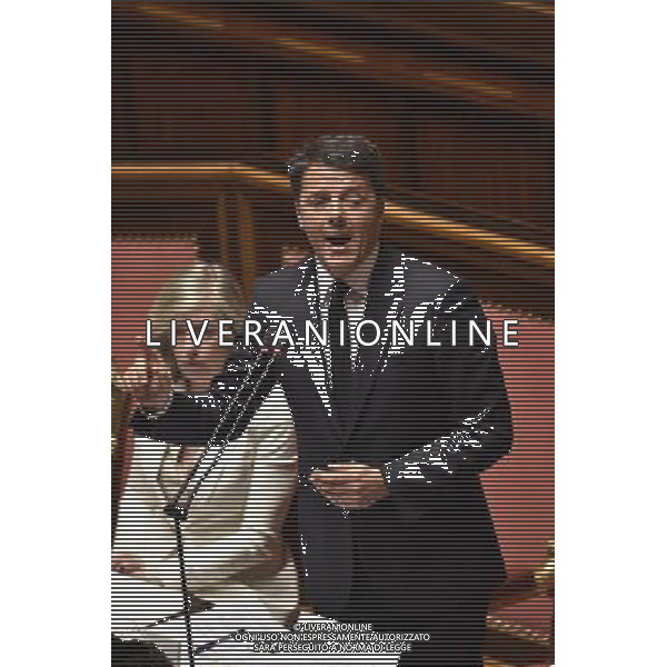 Comunicazione del Premier Matteo Renzi alla Camera e al Senato in vista del Consiglio Europeo Straordinario, Roma 22 aprile 2015 nella foto Matteo Renzi ©Corradetti/Agenzia Aldo Liverani sas