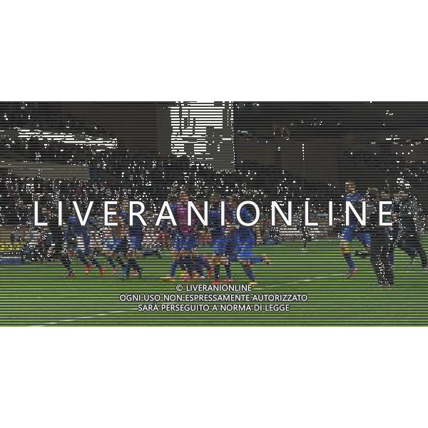UEFA Champions League 2014/2015 Quarti di Finale Ritorno Monaco (Principato di Monaco) - 22.04.2015 Monaco-Juventus Nella Foto:l\'esultanza dei giocatori della juventus a fine gara /Ph.Vitez-Ag. Aldo Liverani