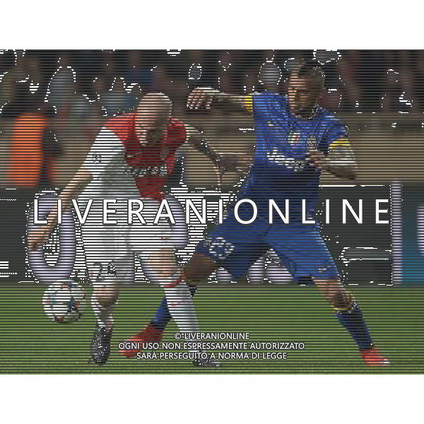 UEFA Champions League 2014/2015 Quarti di Finale Ritorno Monaco (Principato di Monaco) - 22.04.2015 Monaco-Juventus Nella Foto:raggi e arturo vidal /Ph.Vitez-Ag. Aldo Liverani
