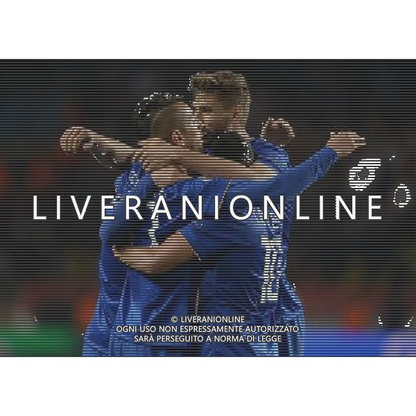 UEFA Champions League 2014/2015 Quarti di Finale Ritorno Monaco (Principato di Monaco) - 22.04.2015 Monaco-Juventus Nella Foto:l\'esultanza dei giocatori della juventus a fine gara /Ph.Vitez-Ag. Aldo Liverani