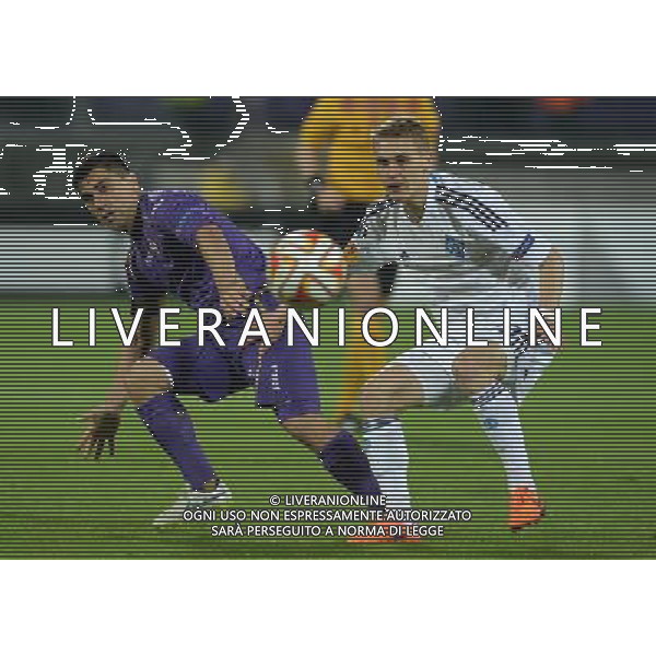 UEFA Europa League 2014/2015 Quarti di Finale Ritorno Firenze - 23.04.2015 Fiorentina-Dinamo Kiev Nella Foto: david pizarro e buyalskiy /Ph.Vitez-Ag. Aldo Liverani
